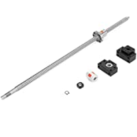Fafeicy 600 mm Tornillo de bola SFU1605 de acero inoxidable- con soportes finales BK12 BF12 y acoplador de 6.35 x 10 mm